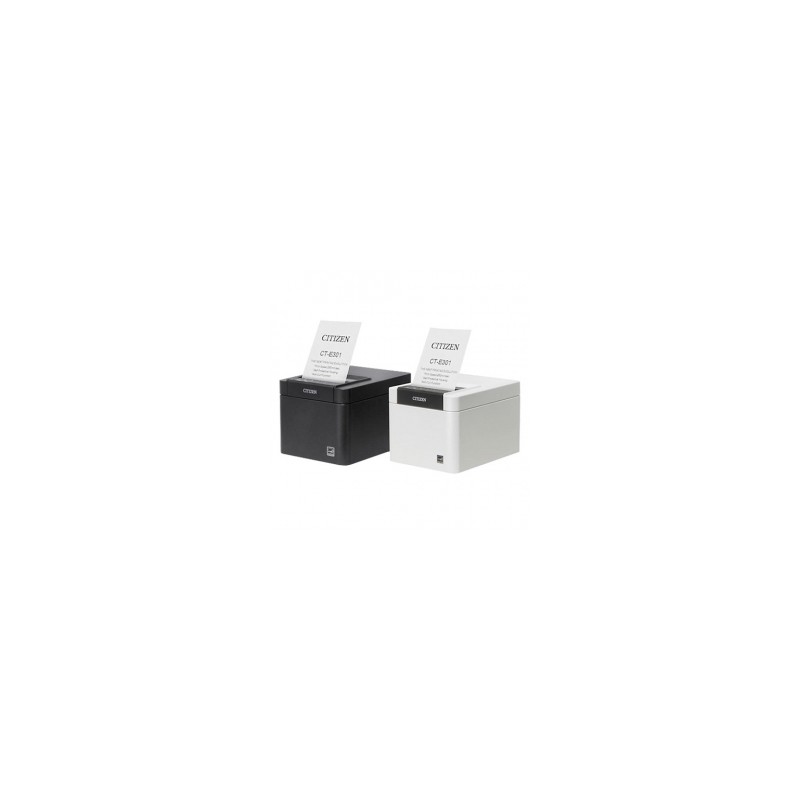 CT-E301, USB, 8 dots/mm (203 dpi), cutter, white