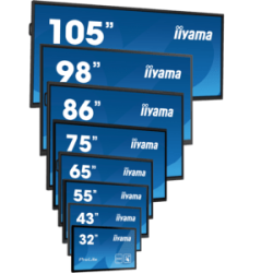 iiyama ProLite IDS, 4K, USB, RS232, Ethernet, WLAN, Android, kabel (RS232), zwart