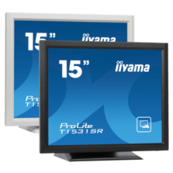 iiyama ProLite T1521MSC-B2, 38.1 cm (15''), Projected Capacitive, 10 TP, kabel (USB), zwart