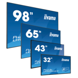 iiyama ProLite LFDs, 247.7 cm (98''), 4K, USB, RS232, Ethernet, kabel (RS232), zwart