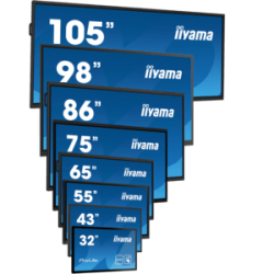 iiyama ProLite TE8613A-B1AG , 190.5 cm (75''), PureTouch-IR, 4K, USB-C, RS232, USB, black