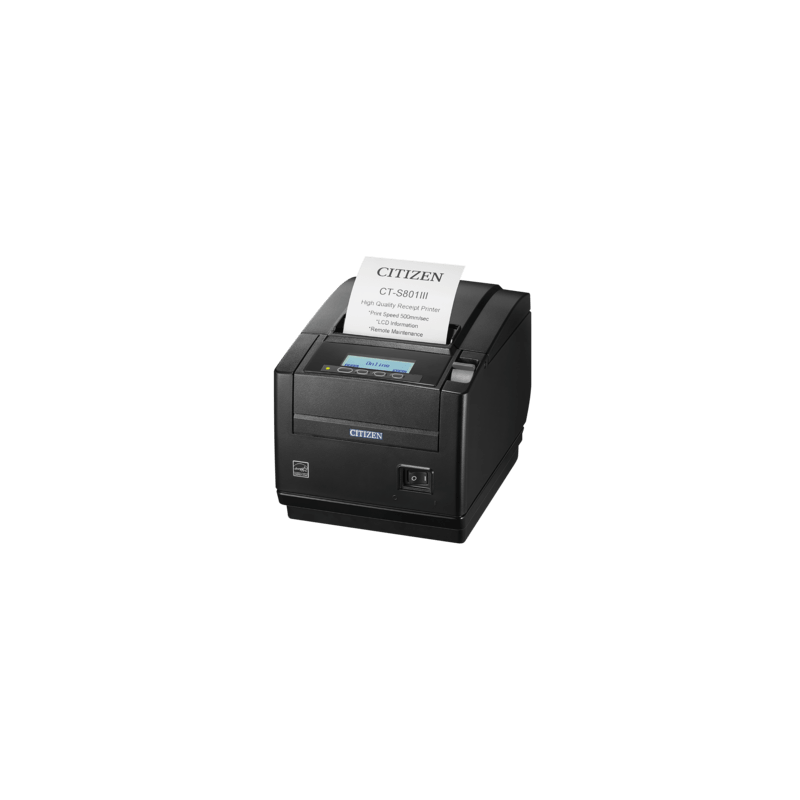 Citizen CT-S801III, 8 dots/mm (203 dpi), cutter, USB, black