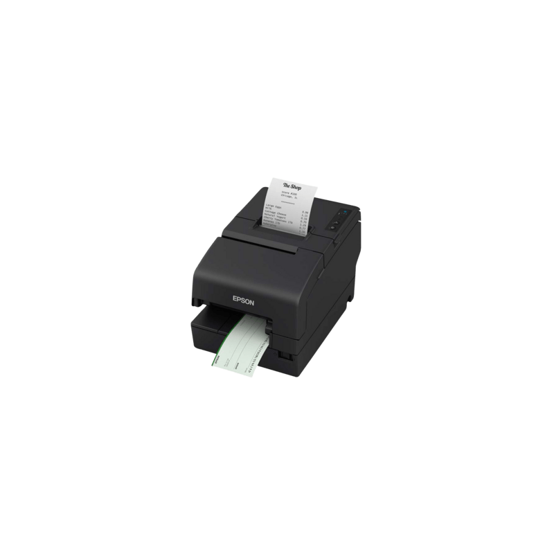 Epson TM-H6000VI, cutter, MICR, USB, poweredUSB, Ethernet, OPOS, zwart